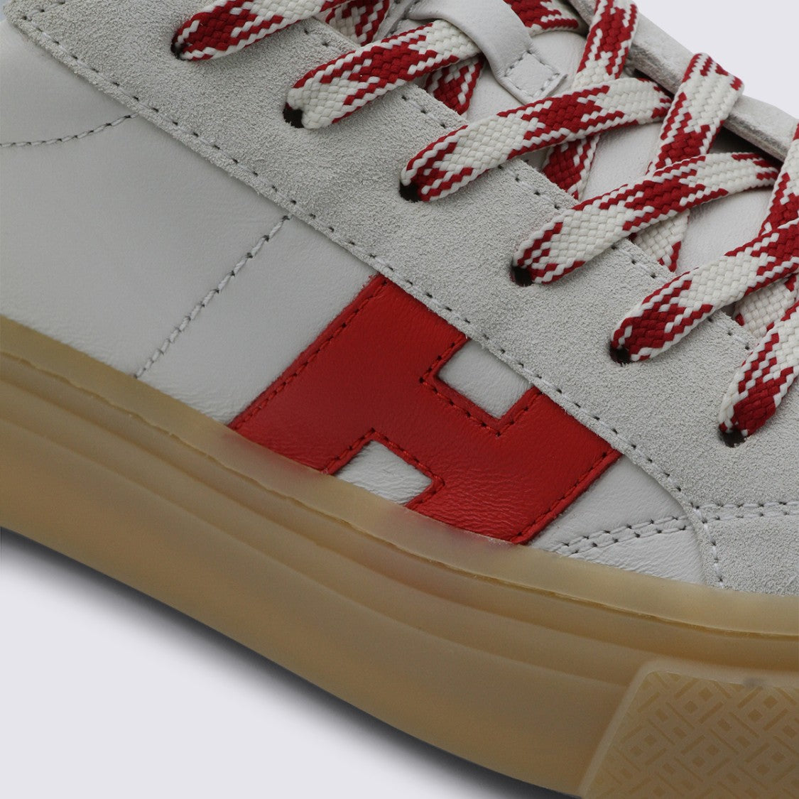 Hogan Leather Sneakers With Red Accents