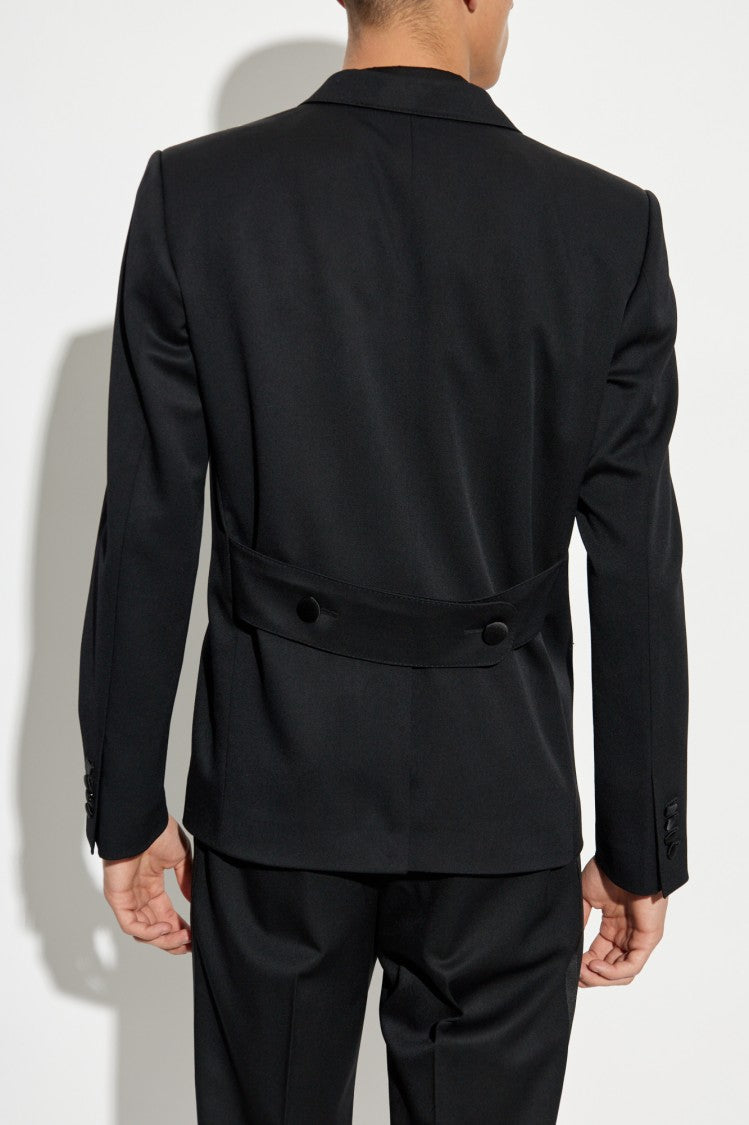 Dolce & Gabbana Double-Breasted Black Wool Blazer