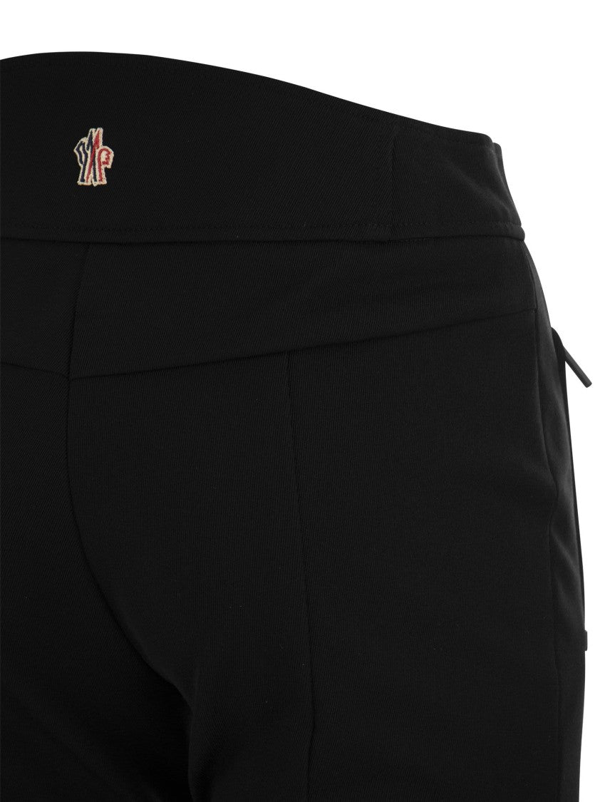 Moncler Grenoble Straight Leg Twill Trousers With Zipped Pockets