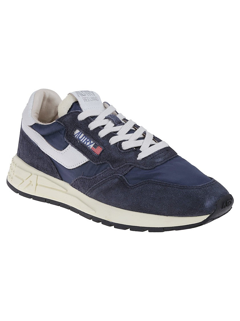 Autry Reelwind Low Nylon Leather Sneakers