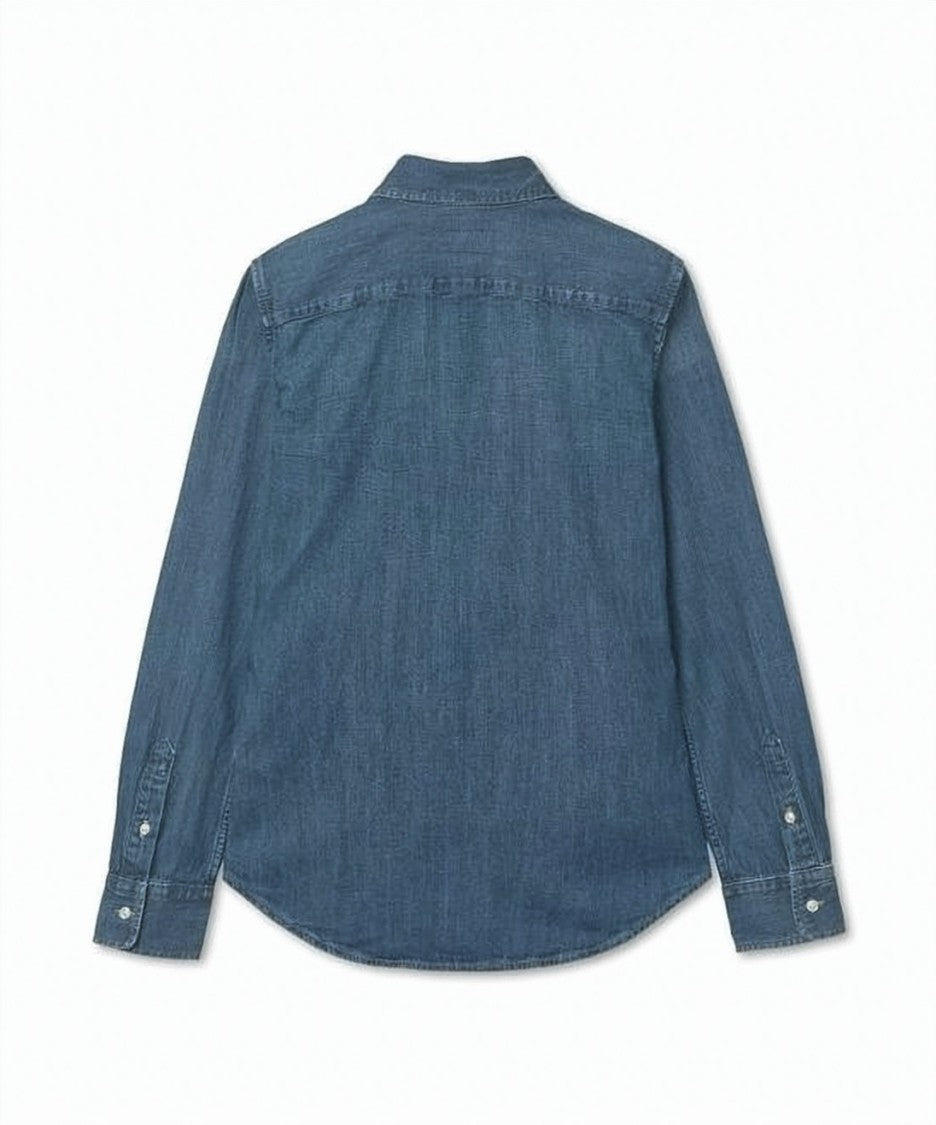 Polo Ralph Lauren Classic Denim Blouse With Button-Down Front