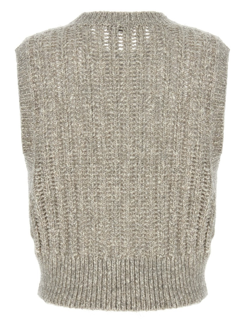 Brunello Cucinelli Rustic Dazzling Net' Vest