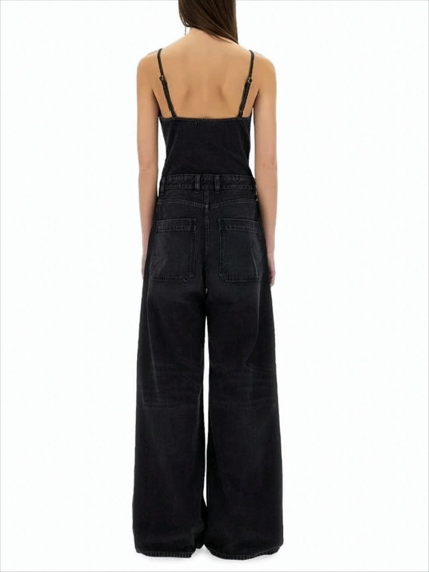 Diesel Wide-Leg Denim Pants With High Waist