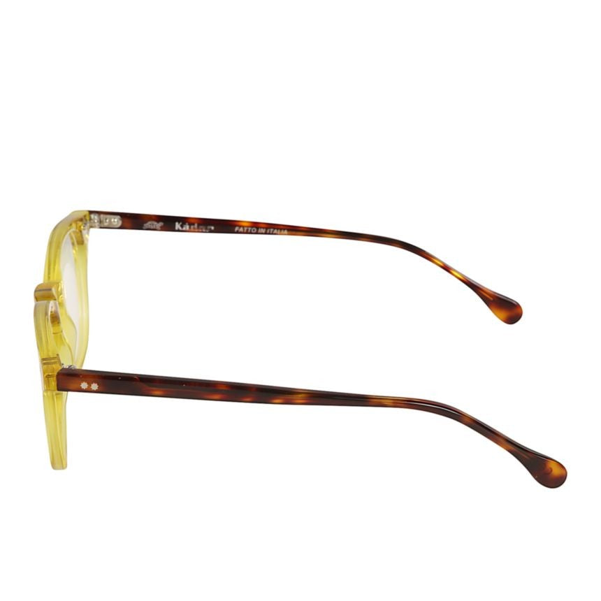 Kador Kubino Translucent Yellow Rounded Frame Kador Eyeglasses