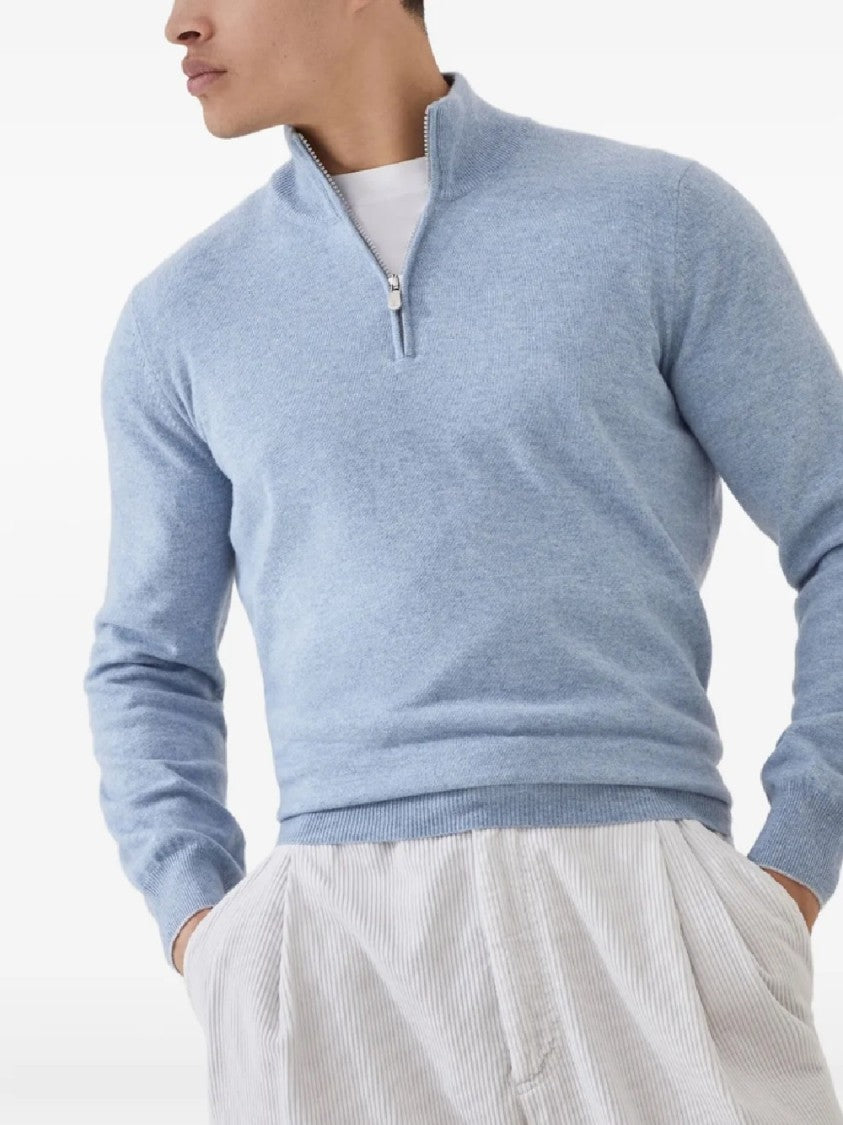 Brunello Cucinelli Mid-Length Zip-Up Sweater