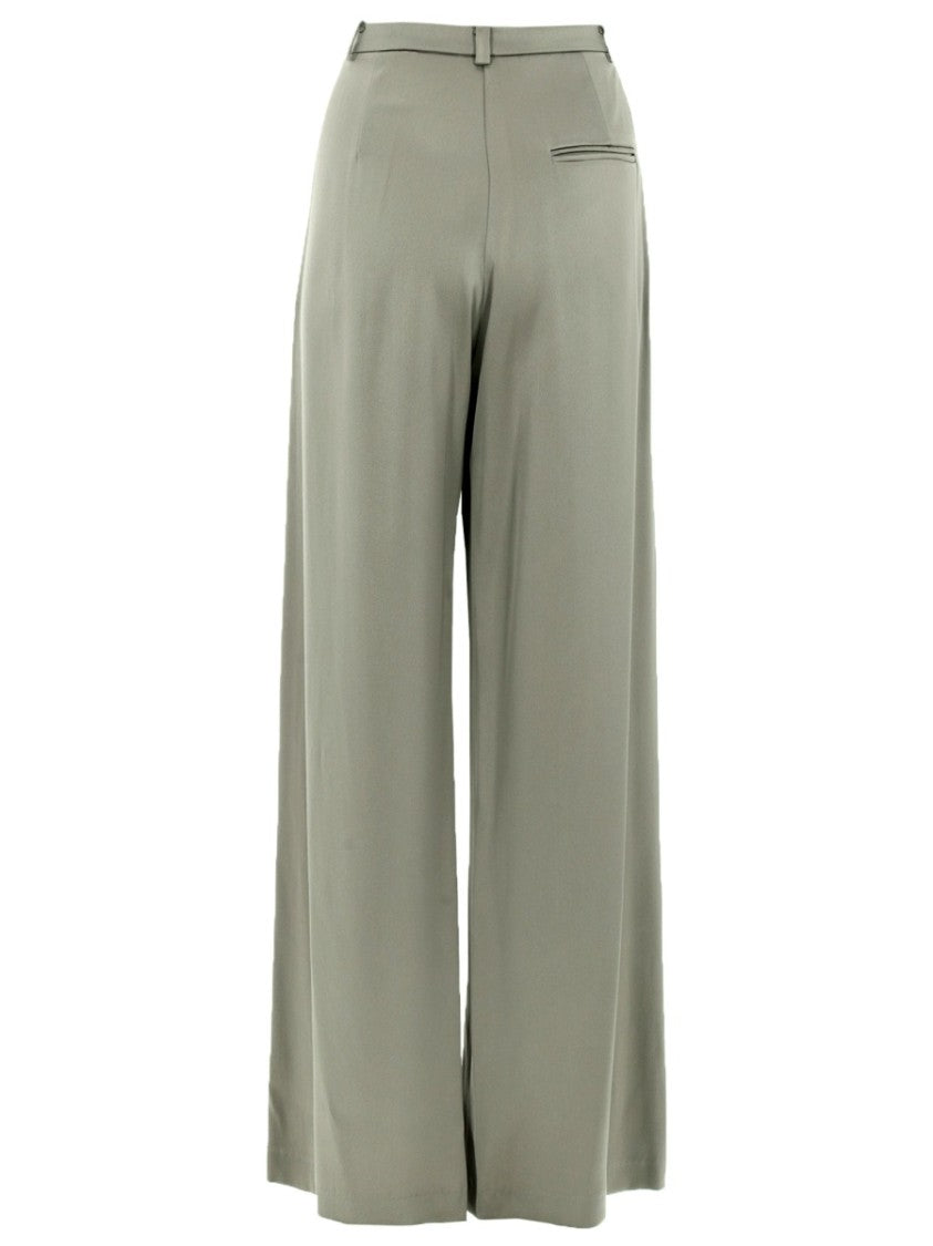 Alysi Neutrals High Waisted Satin Pants