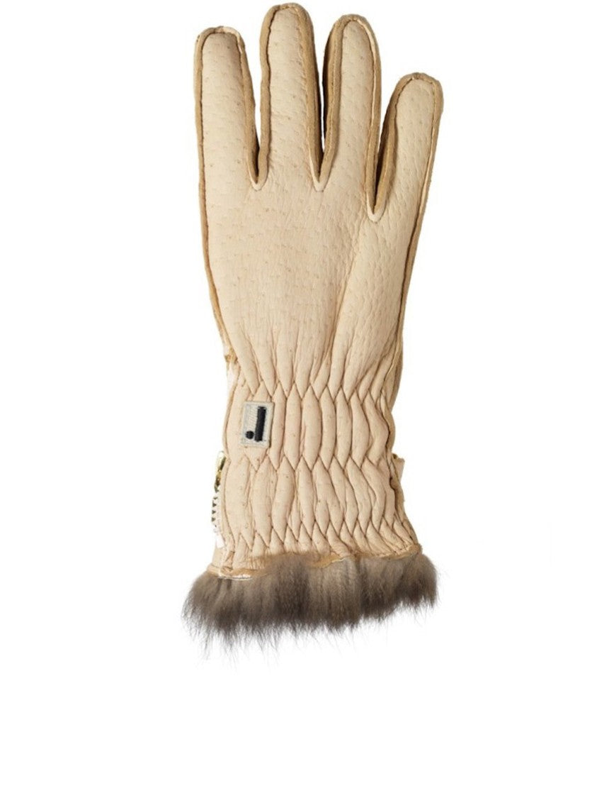 Restelli Light Beige Peccary Opossuy Gloves