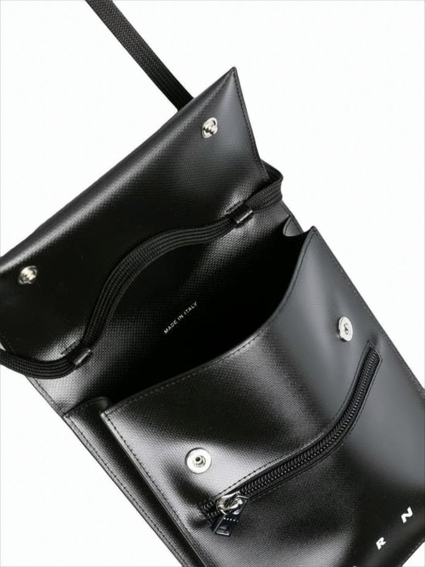 Marni Rectangular Structured Crossbody Bag With Textured Finish