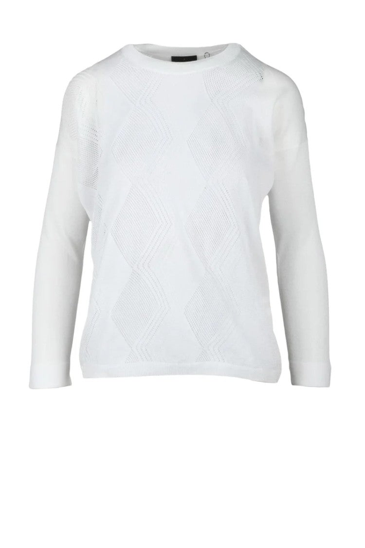 Ambrosio White Diamond Viscose-Blend Sweater