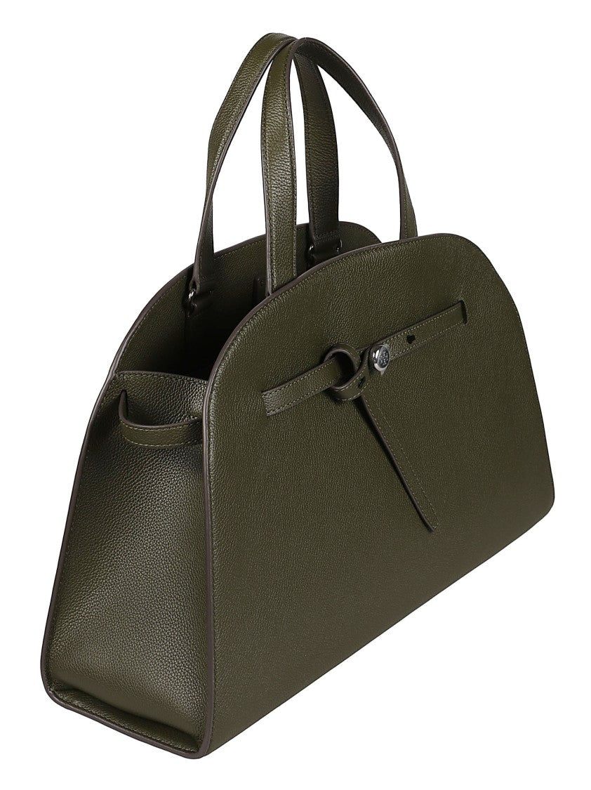 Tory Burch Romy Textured Leather Bowling Bag