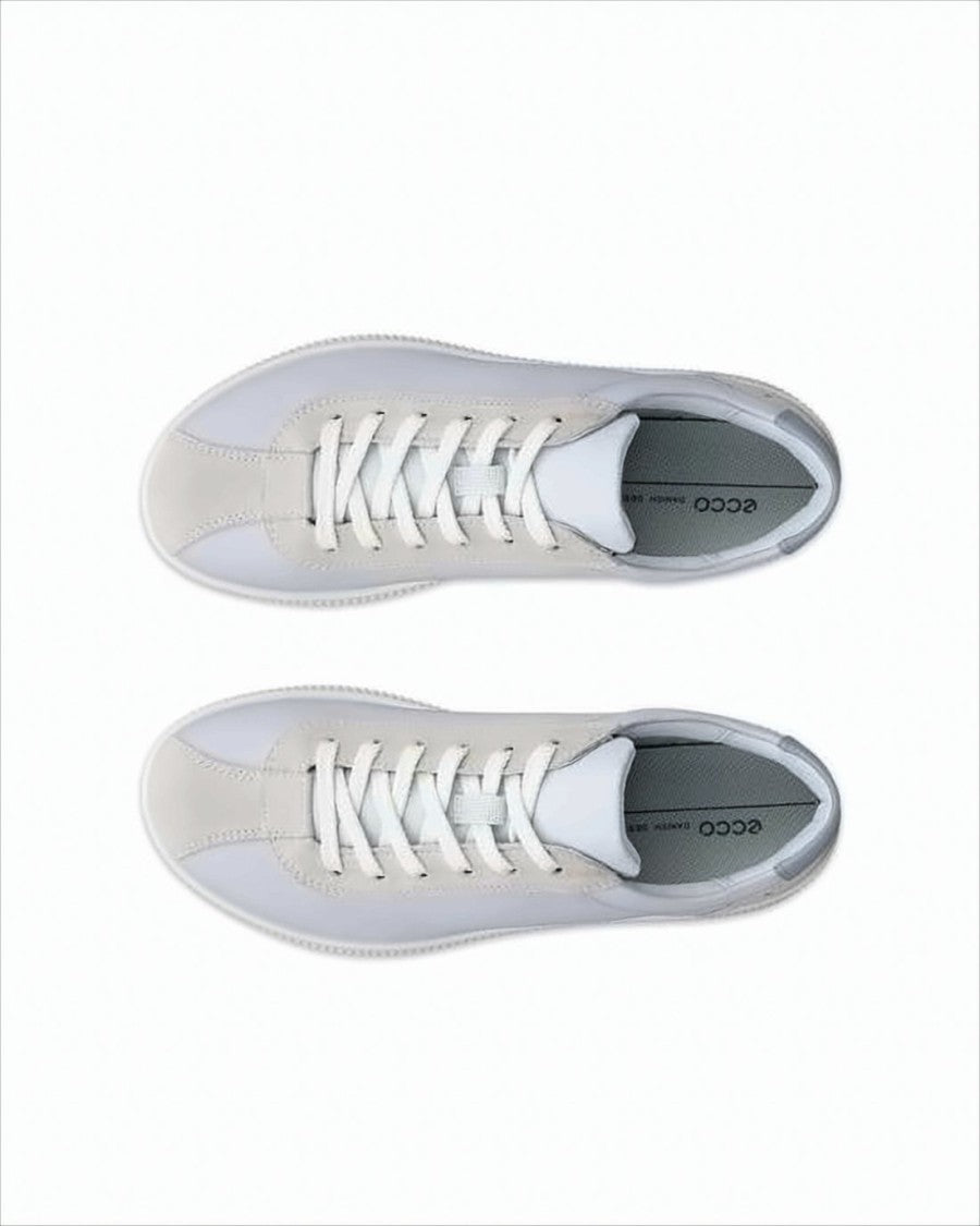 Ecco White Ecco Sneakers With Leather Upper