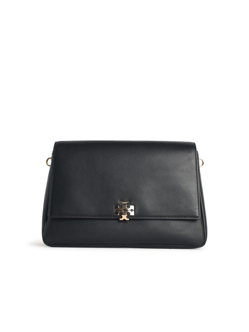 Tory Burch 'Charlie' Medium Shoulder Bag In Black Leather