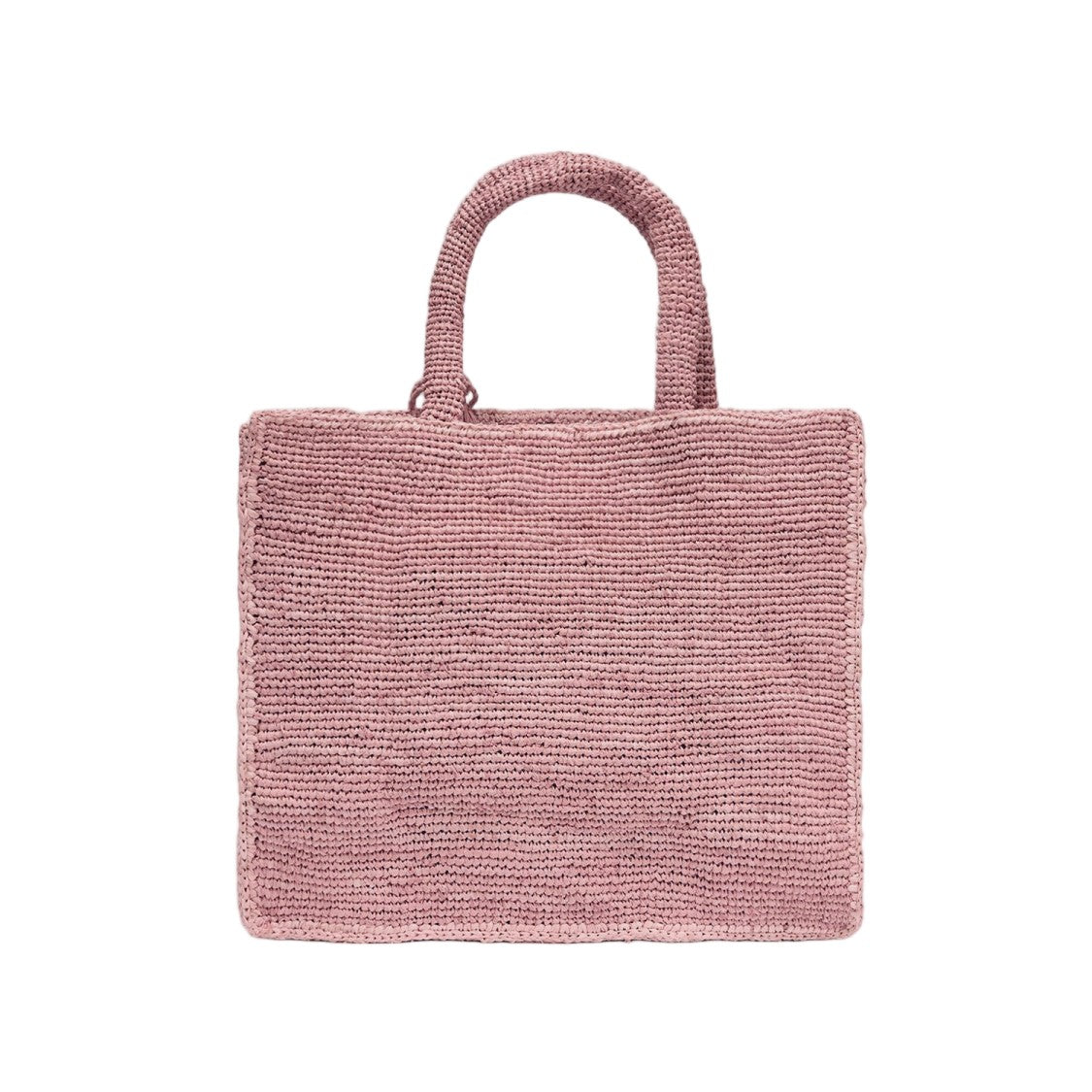 Mc2 Saint Barth Rectangular Raffia Bag With Contrasting Logo