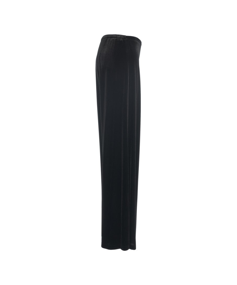 Gender Black Wide-Leg Trousers With Relaxed Fit