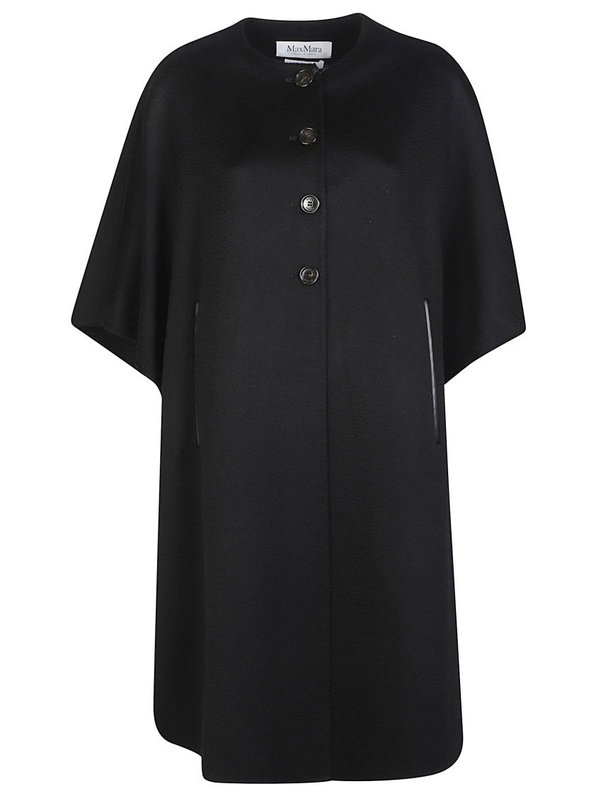 Max Mara Moriana Long Black Cashmere Cape