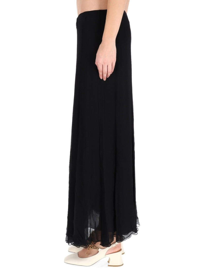 Chloé Wide-Fit Silk Muslin Maxi Skirt With Airy Drape