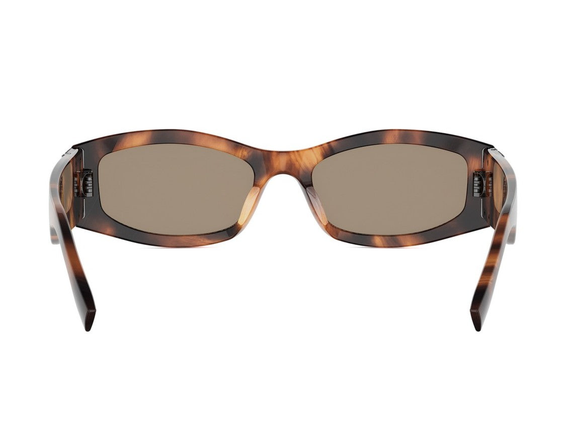 Fendi Fe40204i Oversized Rectangular Tortoiseshell Sunglasses