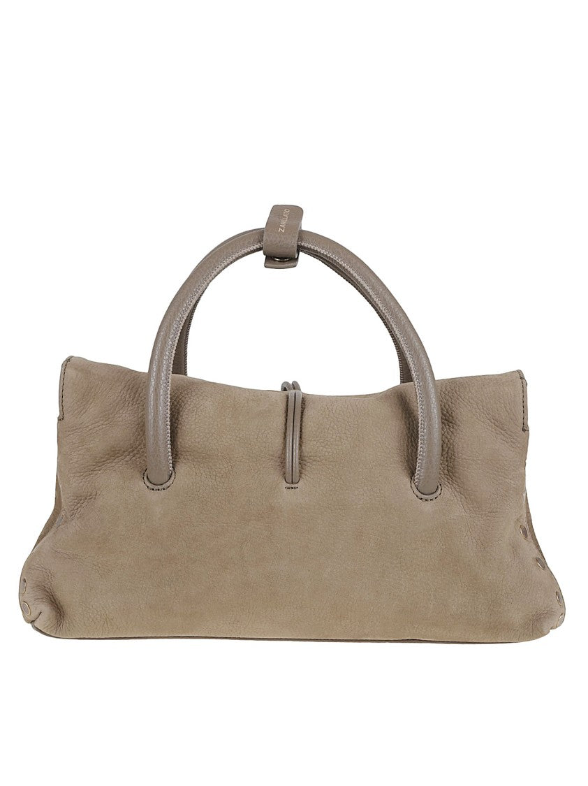 Zanellato Calf Leather Crossbody Bag With Gold-Tone Clasp