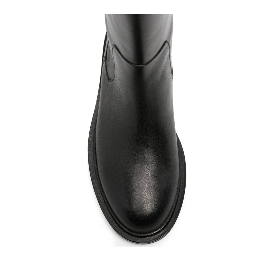 Adrianna Feretti Black Minimalist Smooth Leather Boots