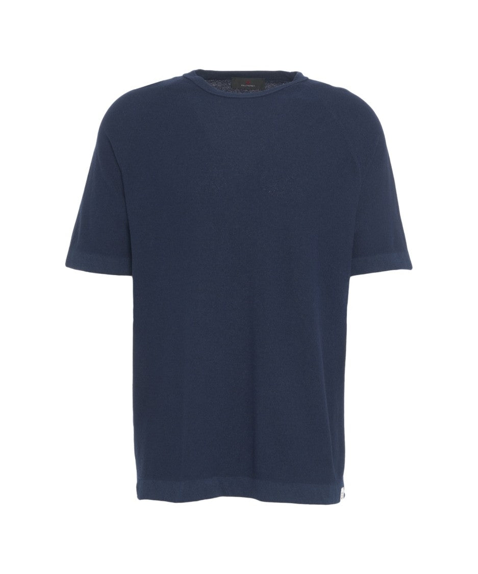Peuterey Relaxed Fit Terry T-Shirt With Ribbed Collar