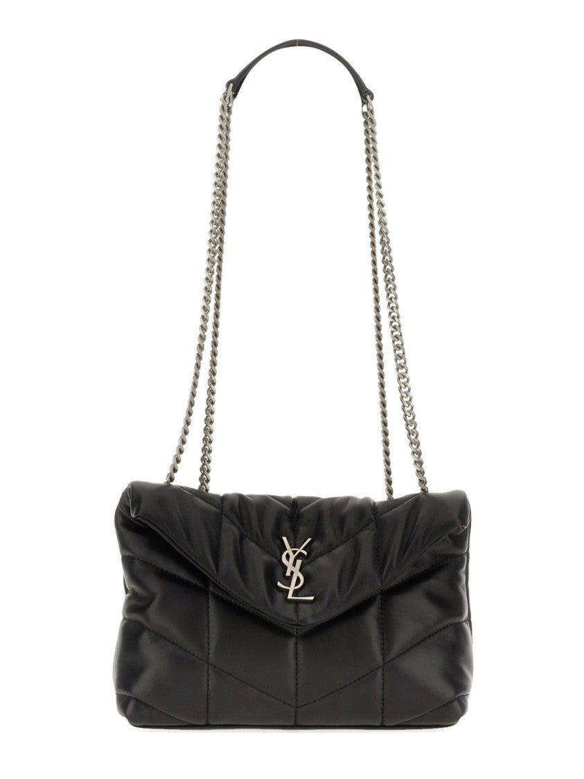 Saint Laurent Quilted Lamb Leather Puffer Shoulder Bag