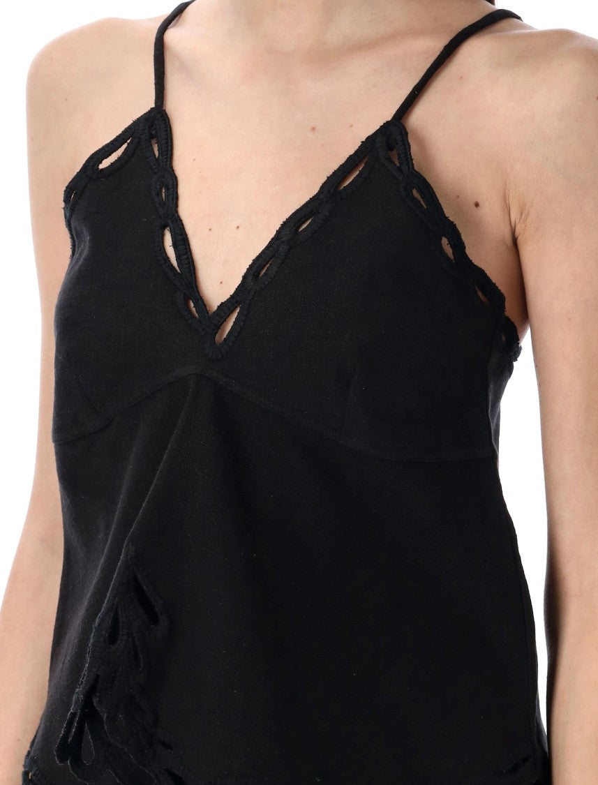 Isabel Marant Étoile Relaxed-Fit Black Cotton Tomeki Top