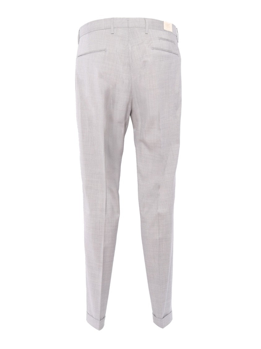 Briglia Tailored Grey Trousers With Front Pleats