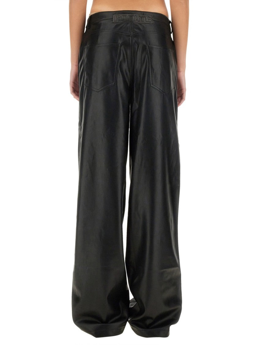 Rotate Wide Leg Faux Leather Pants