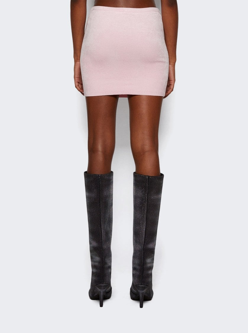 T By Alexander Wang Embossed Logo Mini Skirt Light Pink
