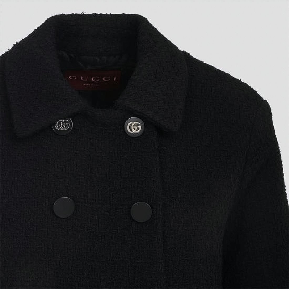 Gucci Double-Breasted Textured Wool-Polyamide Jacket
