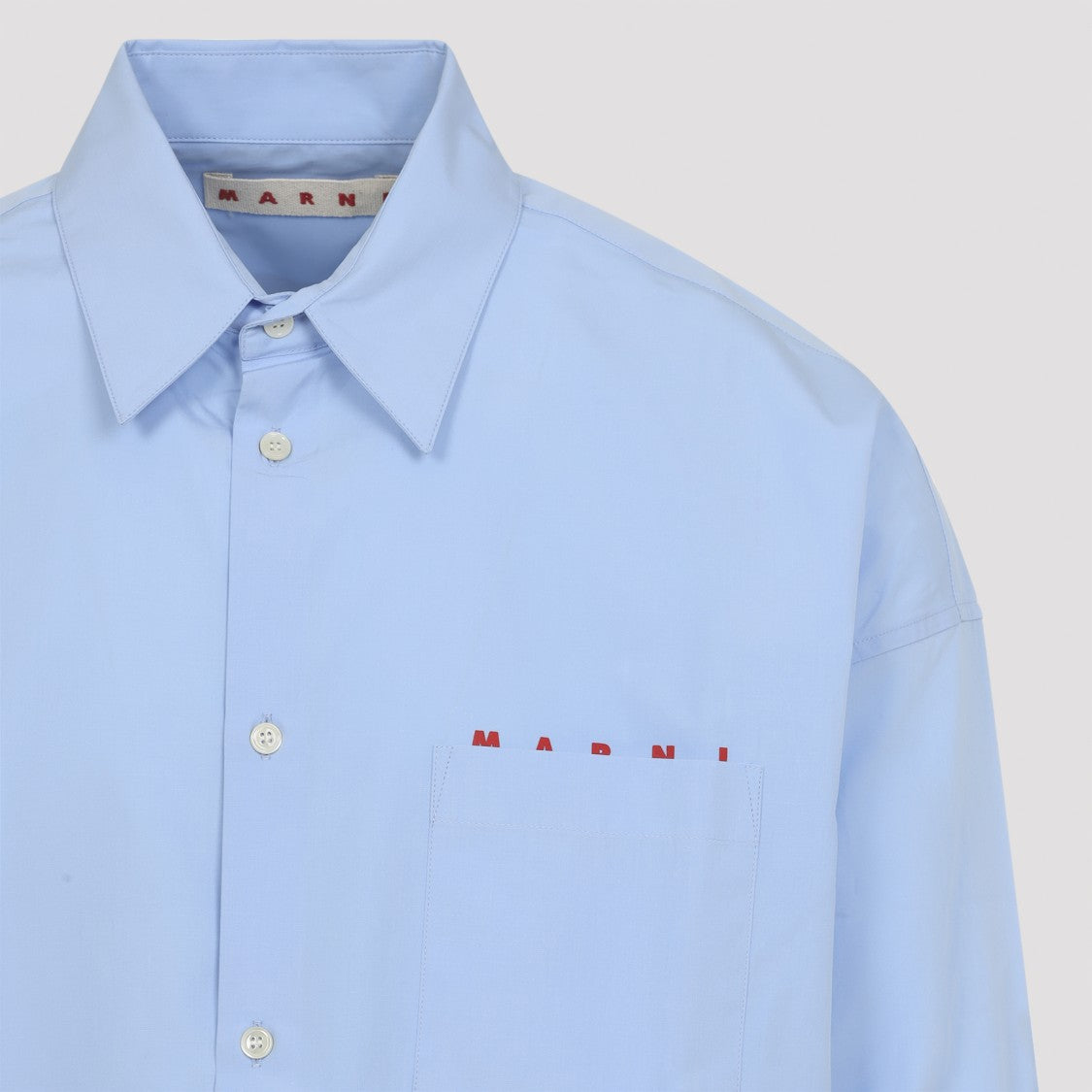 Marni Blue Cotton Shirt With Relaxed Fit