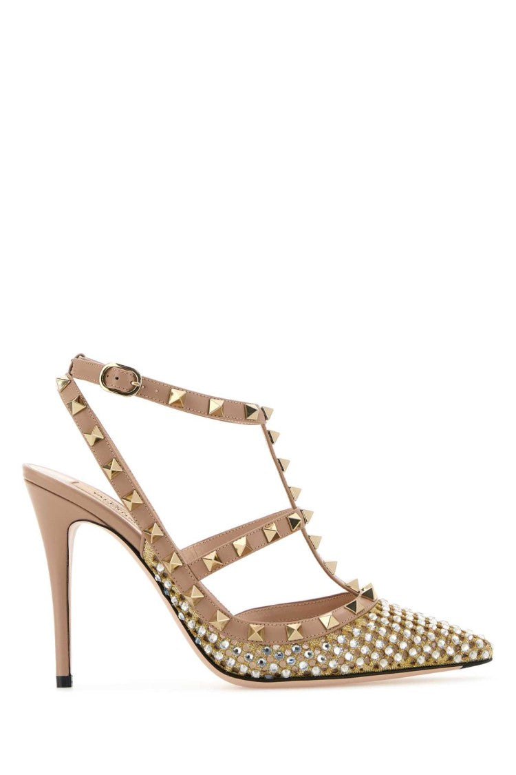 Valentino Garavani Embellished Mesh Rockstud Pumps