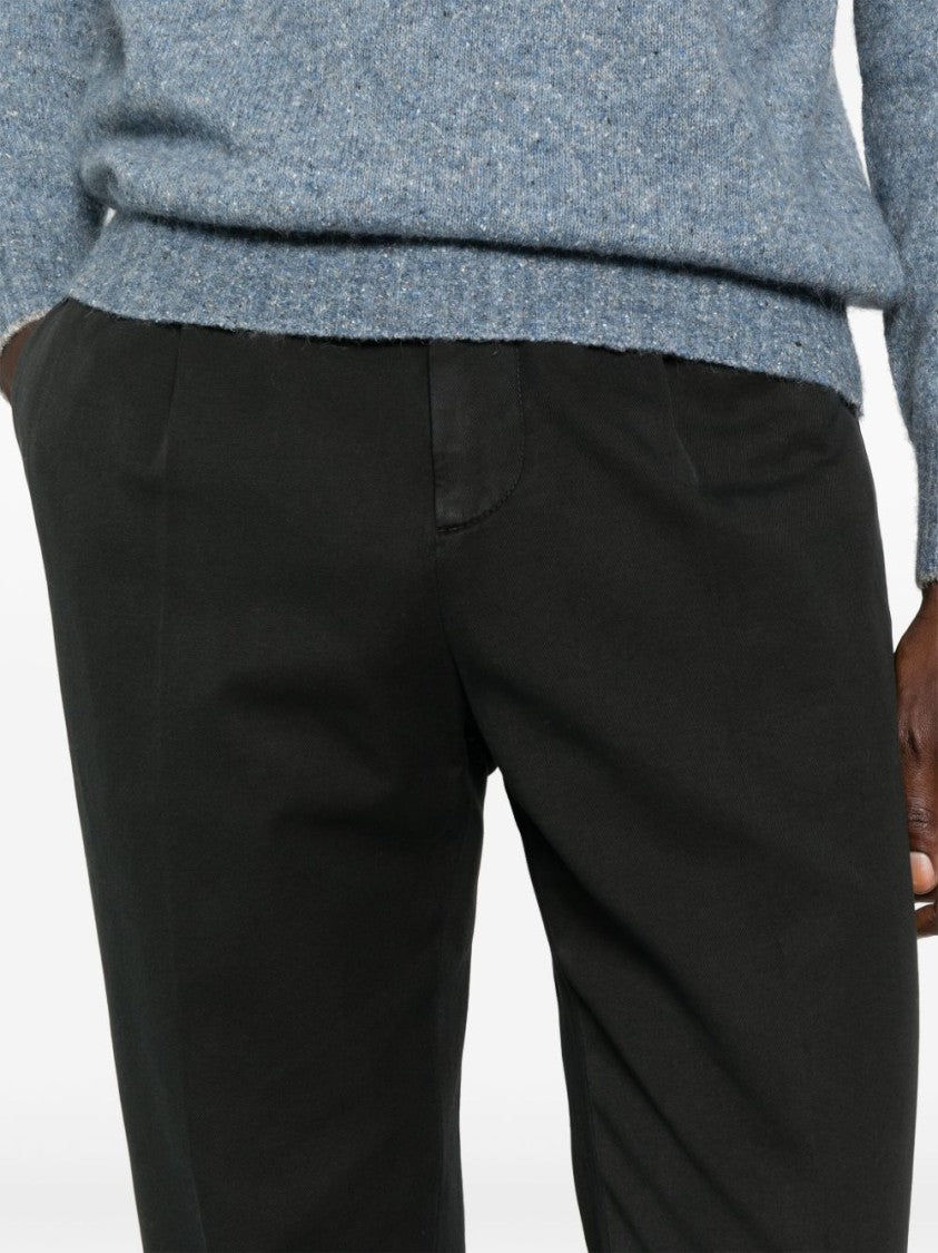Brunello Cucinelli Tailored Black Trousers With Classic Waistband