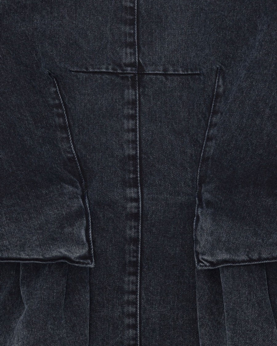 Remain Peplum Top – Black Denim