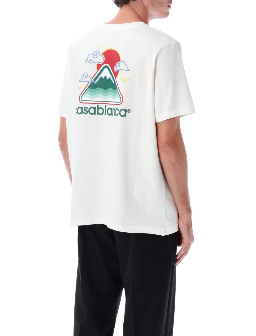 Casablanca Montagne Ondulée Screen Printed T-Shirt