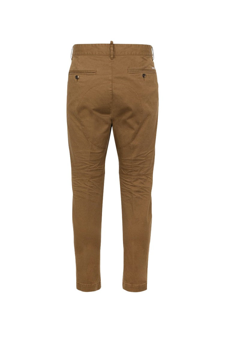 Dsquared2 Brown Tapered Cotton-Blend Chinos
