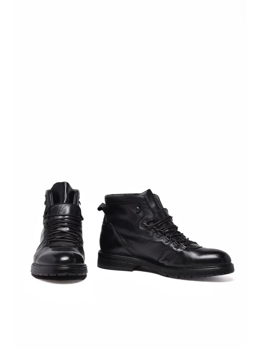 Kebo Black Leather Pedula Boots