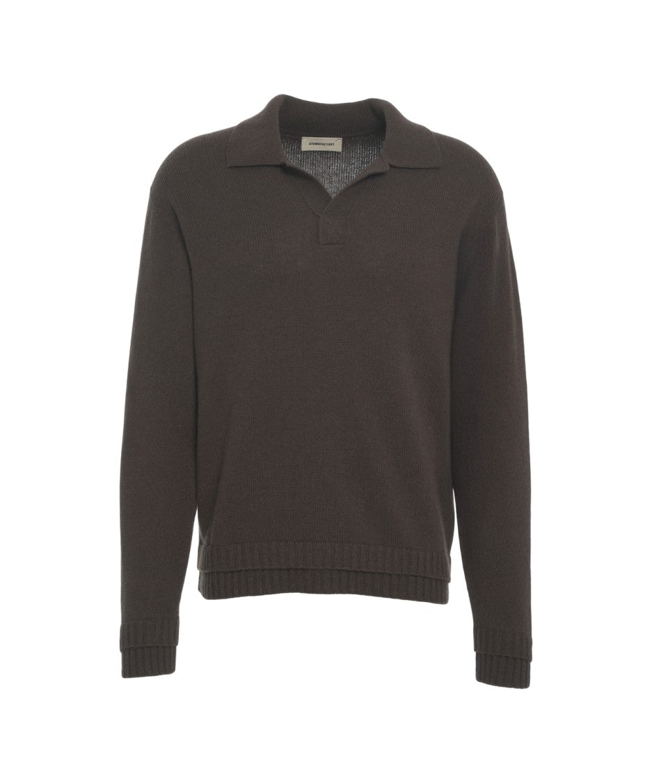 Atomo Factory Classic Polo Collar Knit Sweater