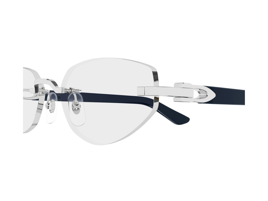 Cartier Silver Ct0609o Rimless Eyeglasses