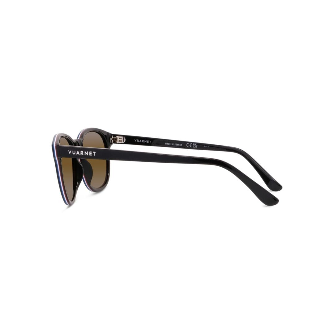 Vuarnet Vu40011i Rounded Frame Acetate Sunglasses With Brown-Tinted Lenses