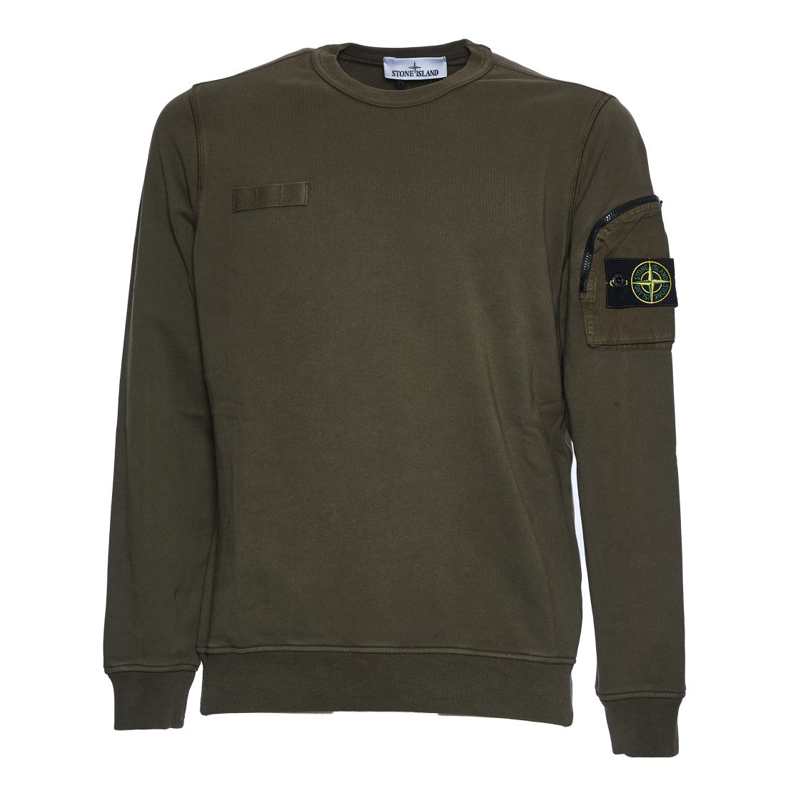 Stone Island Fleece-Textured Crew Neck Sweatshirt