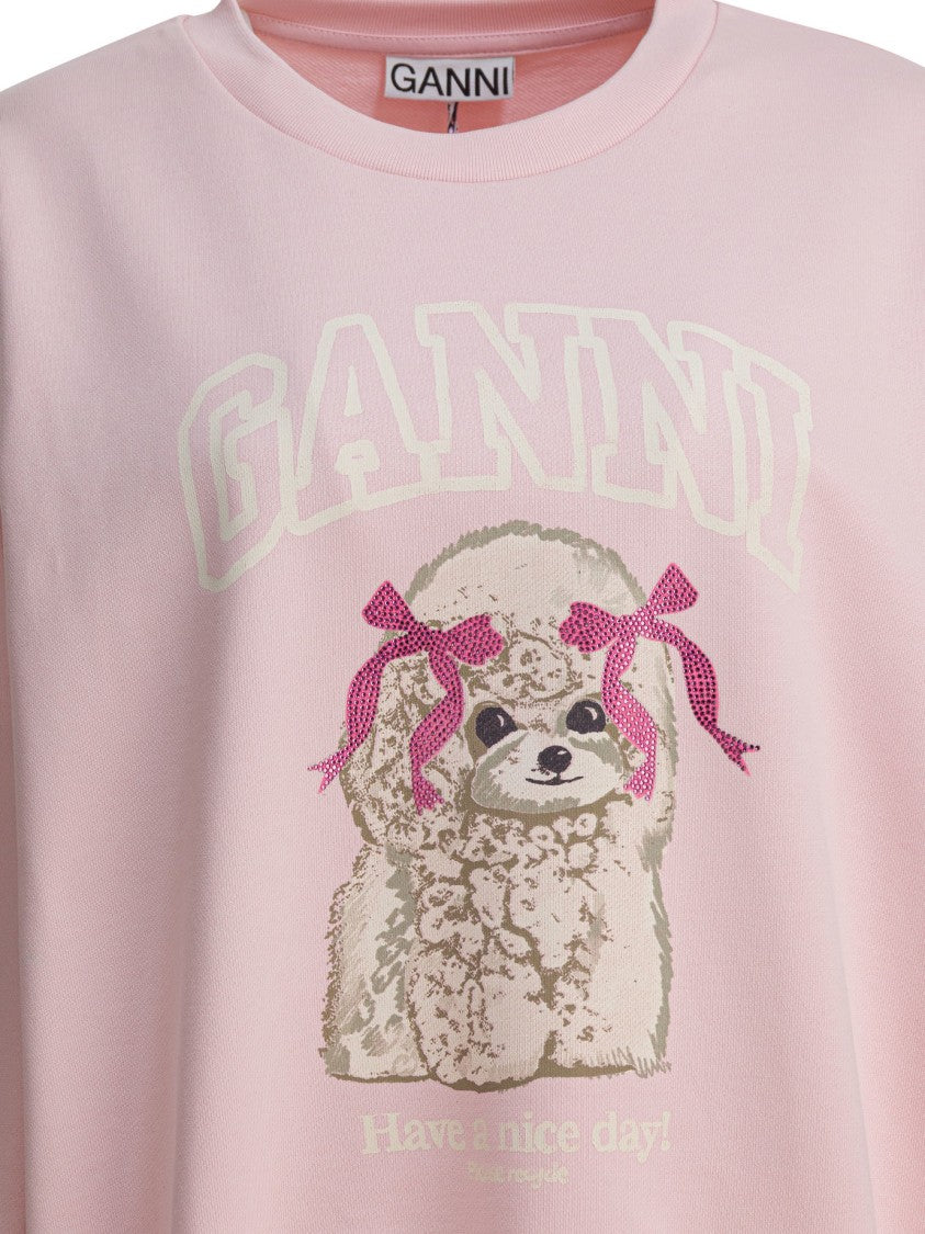 Ganni "Puddle" Crewneck Sweatshirt