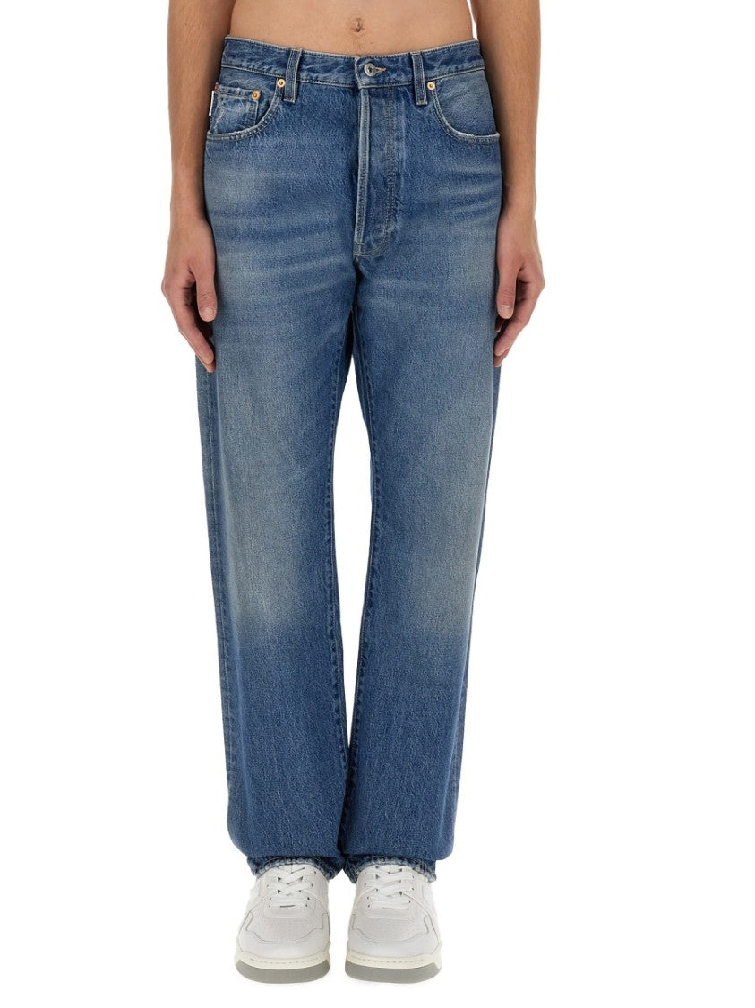Valentino Classic Five-Pocket Denim Jeans With Logo Detail