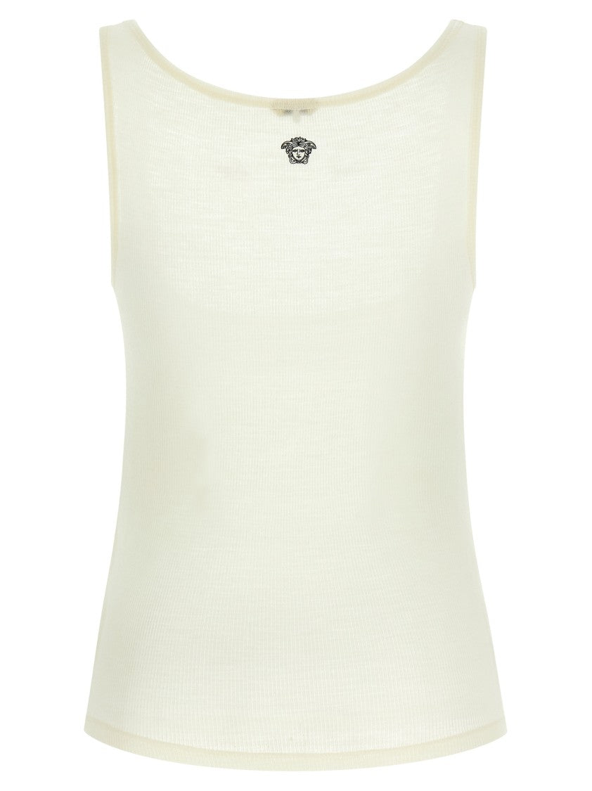 Versace 'La Medusa' Embroidery Top