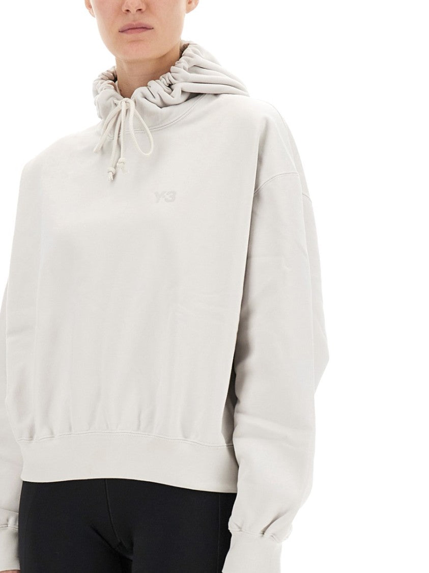 Y-3 Relaxed Fit Hooded Sweatshirt With Subtle Logo Detail