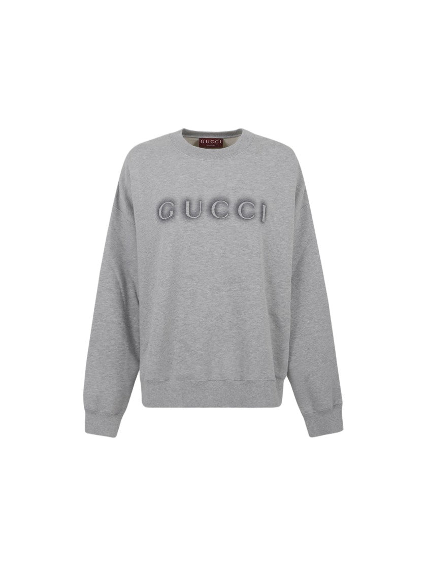 Gucci Grey Wide Sweatshirt With Relaxed Fit