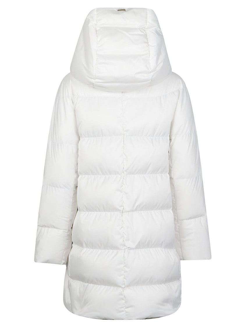 Herno A-Sahape Hooded Drawstring Polyester Down Jacket