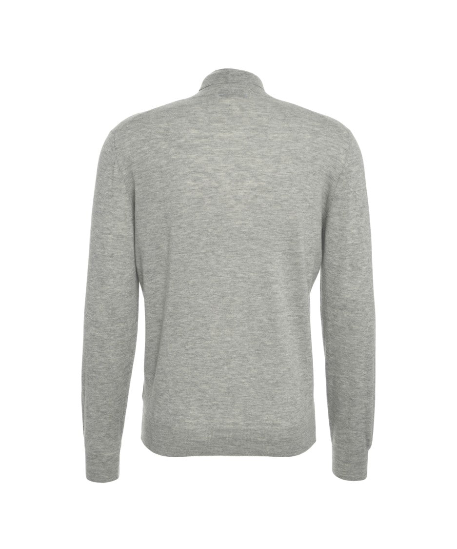 Gender Mock Neck Knit Sweater With Refined Design