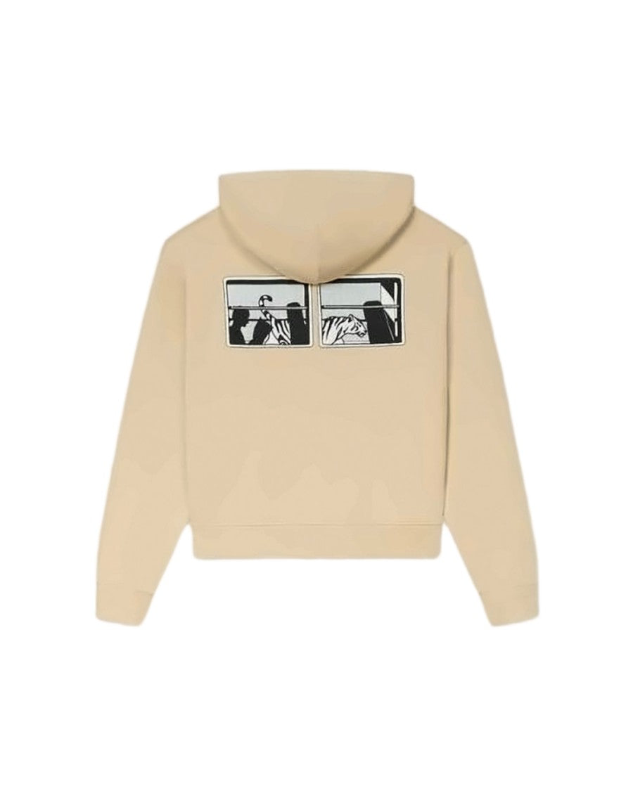 Kenzo Beige Graphic Print Kenzo Hoodie
