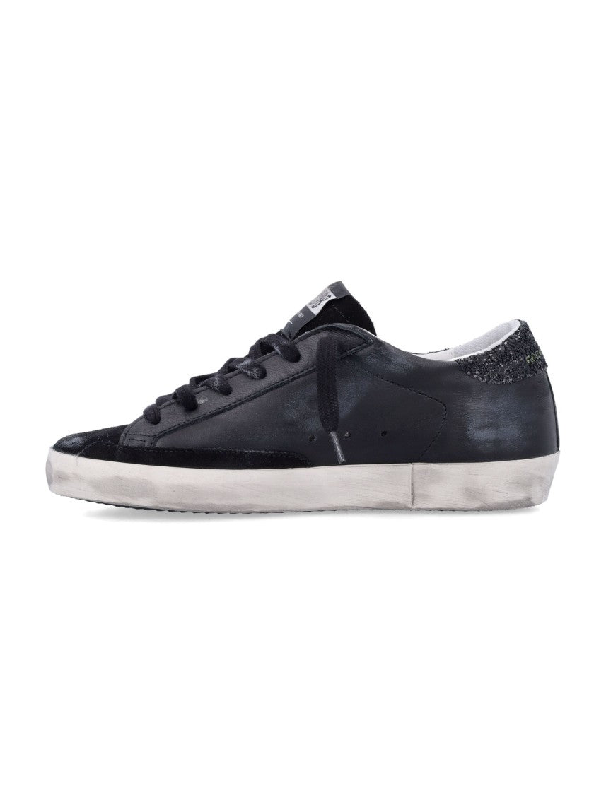 Golden Goose Black Super-Star Leather Sneakers